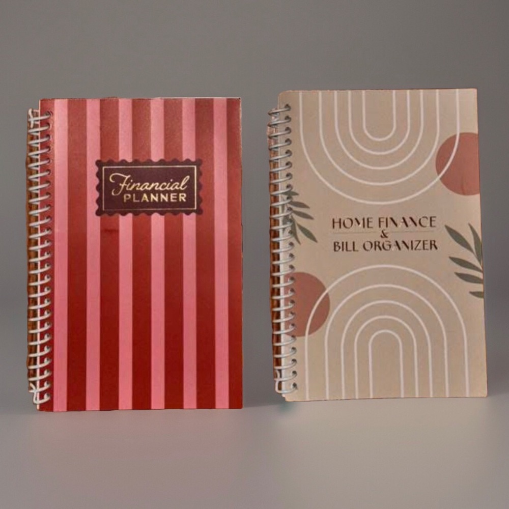 Home Finance and Bill Organizer & Financial Planner 12 Months (Set of 2)